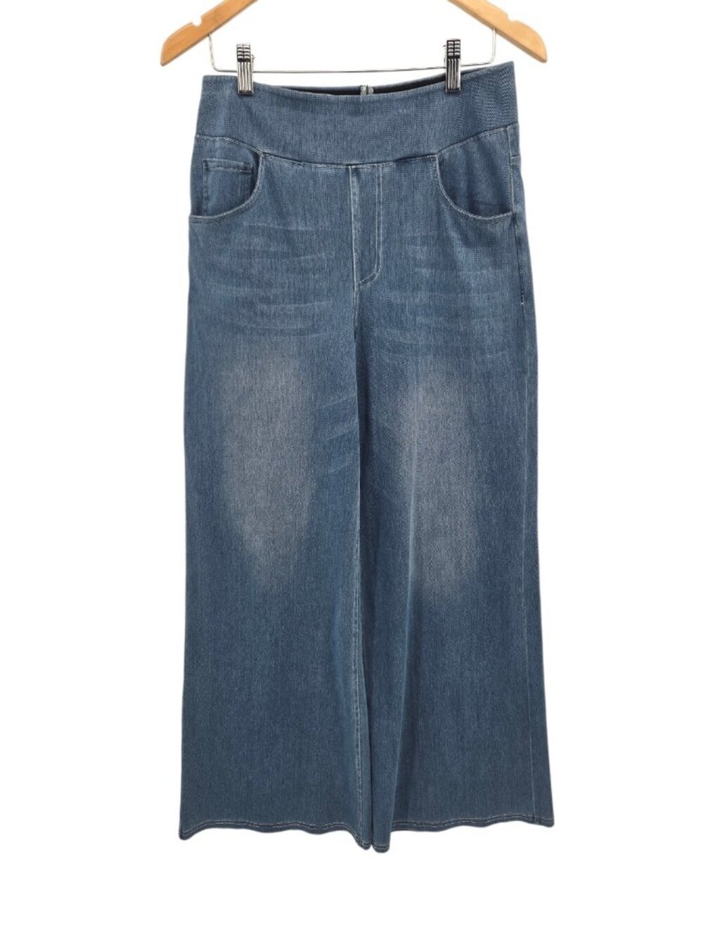 Halara Flex Denim Baggy Wide Leg Jeans High Waist Pull On Comfort Stretch Size M